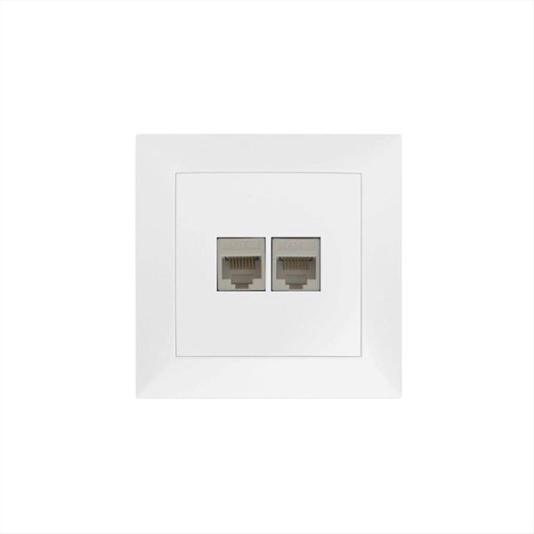 ΠΡΙΖΑ DATA ΔΙΠΛΗ RJ45+RJ45 CAT6 ΠΛΗΡΗΣ ΛΕΥΚΟ VALUE ADELEQ - 15-02000