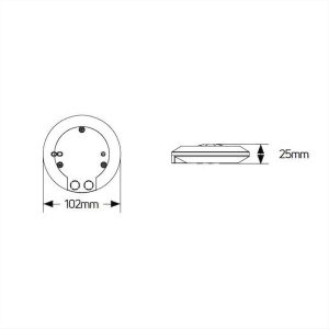 ΑΝΙΧΝΕΥΤΗΣ ΚΙΝΗΣΗΣ ΟΡΟΦΗΣ IR 360° 6Μ IP20 GEYER - SIM-S