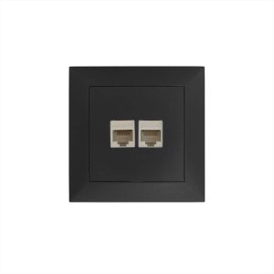 ΠΡΙΖΑ DATA ΔΙΠΛΗ RJ45+RJ45 CAT6 ΠΛΗΡΗΣ ΑΝΘΡΑΚΙ VALUE ADELEQ - 15-02001