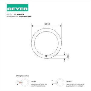 ΛΑΜΠΑ LED G10Q T9 16.5W 6500Κ GEYER - LT9-32D