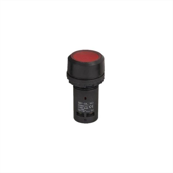 ΜΠΟΥΤΟΝ Φ22 ΚΟΚΚΙΝΟ LED 220V 1NC SB7-CW3462 XINDALI - 03.002.0135