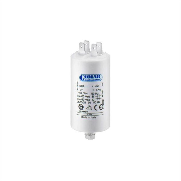 ΠΥΚΝΩΤΗΣ ΜΟΝΙΜΟΥ ΛΕΙΤΟΥΡΓΙΑΣ FASTON 18μF 450VAC ΜΚΑ-450 COMAR - 03.006.0057