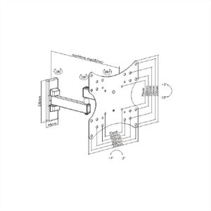 ΒΑΣΗ TV 23-42'' ΣΠΑΣΤΗ ΔΙΠΛΗ ΠΕΡΙΣΤΡΕΦΟΜΕΝΗ 180° KLA26-222 BRATECK - 04.044.0093
