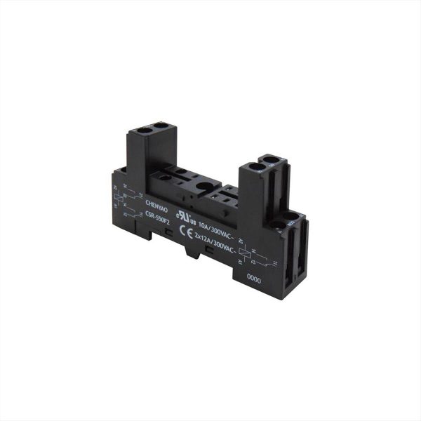 ΒΑΣΗ ΡΑΓΑΣ 2P ΓΙΑ RELAY MINI ΜΑΥΡΗ CSR-S50F2 CHENYAO - 01.078.0110