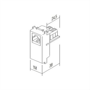 ΠΡΙΖΑ ΤΗΛΕΦΩΝΟΥ RJ11 8/4 1M AT TEM MODUL - 18960