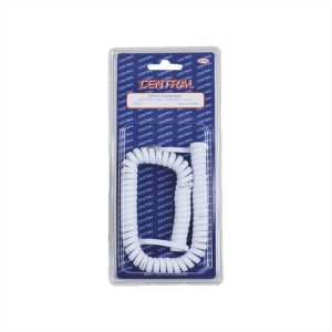 ΣΠΙΡΑΛ ΑΚΟΥΣΤΙΚΟΥ ΤΗΛΕΦΩΝΟΥ 0.35m ΜΕ ΚΛΙΠΣ ΛΕΥΚΟ BLISTER CENTRAL - 01-01-38Μ /ΛΕΥ