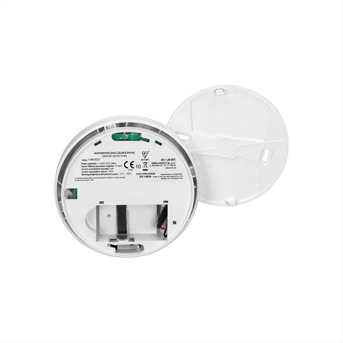 ΑΝΙΧΝΕΥΤΗΣ ΚΑΠΝΟΥ ΜΕ ΜΠΑΤΑΡΙA 9V (BSI) VIRONE BY ORNO - 27729