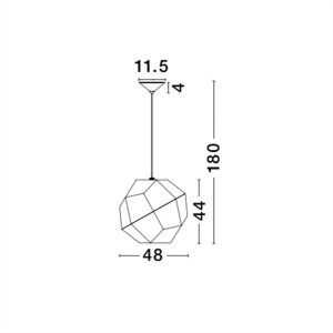 ΦΩΤΙΣΤΙΚΟ ΚΡΕΜΑΣΤΟ 1Φ Ε27 ΧΡΥΣΟ FOGGIA NOVA LUCE - 82148748