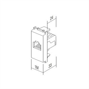 ΠΡΙΖΑ CAT5e KS RJ45 1M AT TEM MODUL - 18962