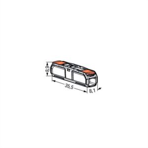 CAPS ΠΡΕΣΣΑΡΙΣΤΑ 2 ΘΕΣΕΩΝ ΕΥΘΕΙΑ ΓΙΑ ΚΑΛΩΔΙΑ ΕΩΣ 4ΜΜ WAGO - 221-2411