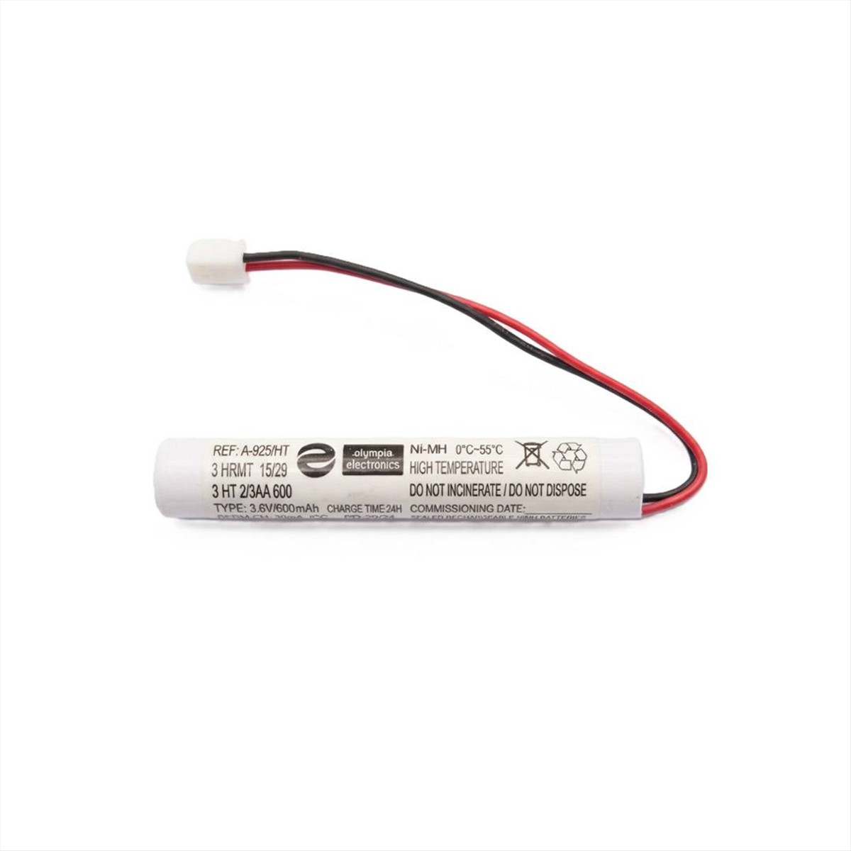 ΜΠΑΤΑΡΙΑ Ni-Mh 3.6V 600mAh A-925/HT HALOGEN FREE OLYMPIA ELECTRONICS - 601103606