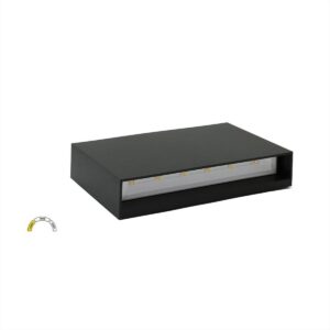 ΦΩΤΙΣΤΙΚΟ LED PC ΟΡΘΟΓΩΝΙΟ ΔΙΠΛΗΣ ΚΑΤΕΥΘΥΝΣΗΣ 12W CCT IP65 ΓΡΑΦΙΤΗ ADELEQ - 9-91218