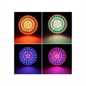 ΛΑΜΠΑ LED ΓΥΑΛΙΝΗ E27 PAR38 8.5W RGB 70° 42VAC 120LED ADELEQ - 14-381261