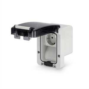ΠΡΙΖΑ ΣΟΥΚΟ 2P+E 16A ΕΞΩΤΕΡΙΚΗ ΕΠΙΤΟΙΧΗ IP66 + SHUTTER PROTECTA SCAME - 137.6507