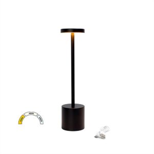 ΦΩΤΙΣΤΙΚΟ LED ΠΟΡΤΑΤΙΦ ΕΠΑΝΑΦΟΡΤΙΖΟΜΕΝΟ 3W CCT DIMMABLE ΜΑΥΡΟ ADELEQ - 5-0031
