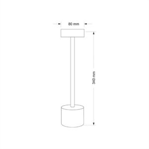 ΦΩΤΙΣΤΙΚΟ LED ΠΟΡΤΑΤΙΦ ΕΠΑΝΑΦΟΡΤΙΖΟΜΕΝΟ 3W CCT DIMMABLE ΜΑΥΡΟ ADELEQ - 5-0031