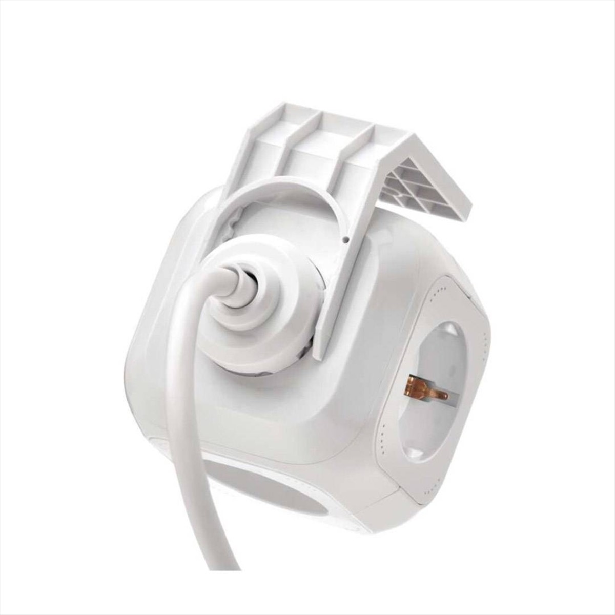 ΠΟΛΥΠΡΙΖΟ CUBE 4 ΘΕΣΕΩΝ ΣΟΥΚΟ & 2USB 1.9m ΚΑΛΩΔΙΟ ΛΕΥΚΟ EMOS - P04219GU