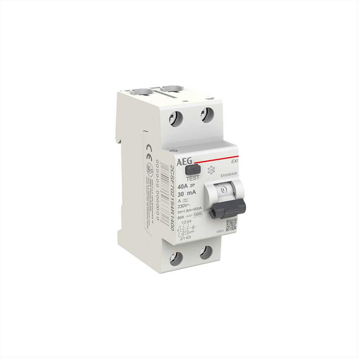 ΡΕΛΕ ΔΙΑΦΥΓΗΣ 2*40Α 30mA A AEG - EXI240/A30