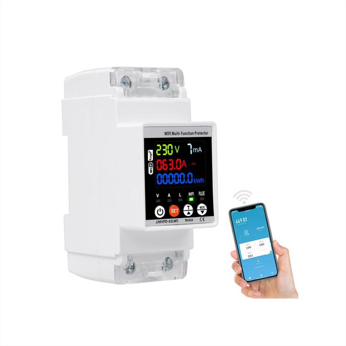 ΕΠΙΤΗΡΗΤΗΣ ΜΟΝΟΦΑΣΙΚΟΣ ΨΗΦΙΑΚΟΣ WI-FI JJMVPD-63LWS JIUJI ELECTRIC - 309-109100111