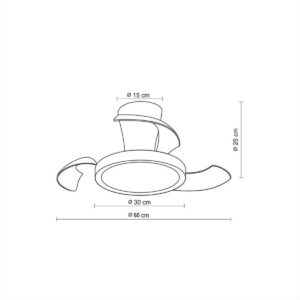 ΑΝΕΜΙΣΤΗΡΑΣ ΟΡΟΦΗΣ ΠΑΙΔΙΚΟΣ 35W DC ΜΕ ΦΩΣ 65CM ΜΠΛΕ PRCF-80685 PRIMO - 800685