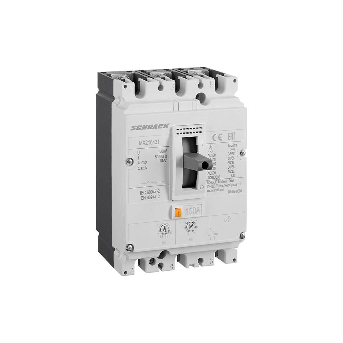 ΑΥΤΟΜΑΤΟΣ ΙΣΧΥΟΣ 160Α 36ΚΑ MX216431 SCHRACK TECHNIK - 197-172216431