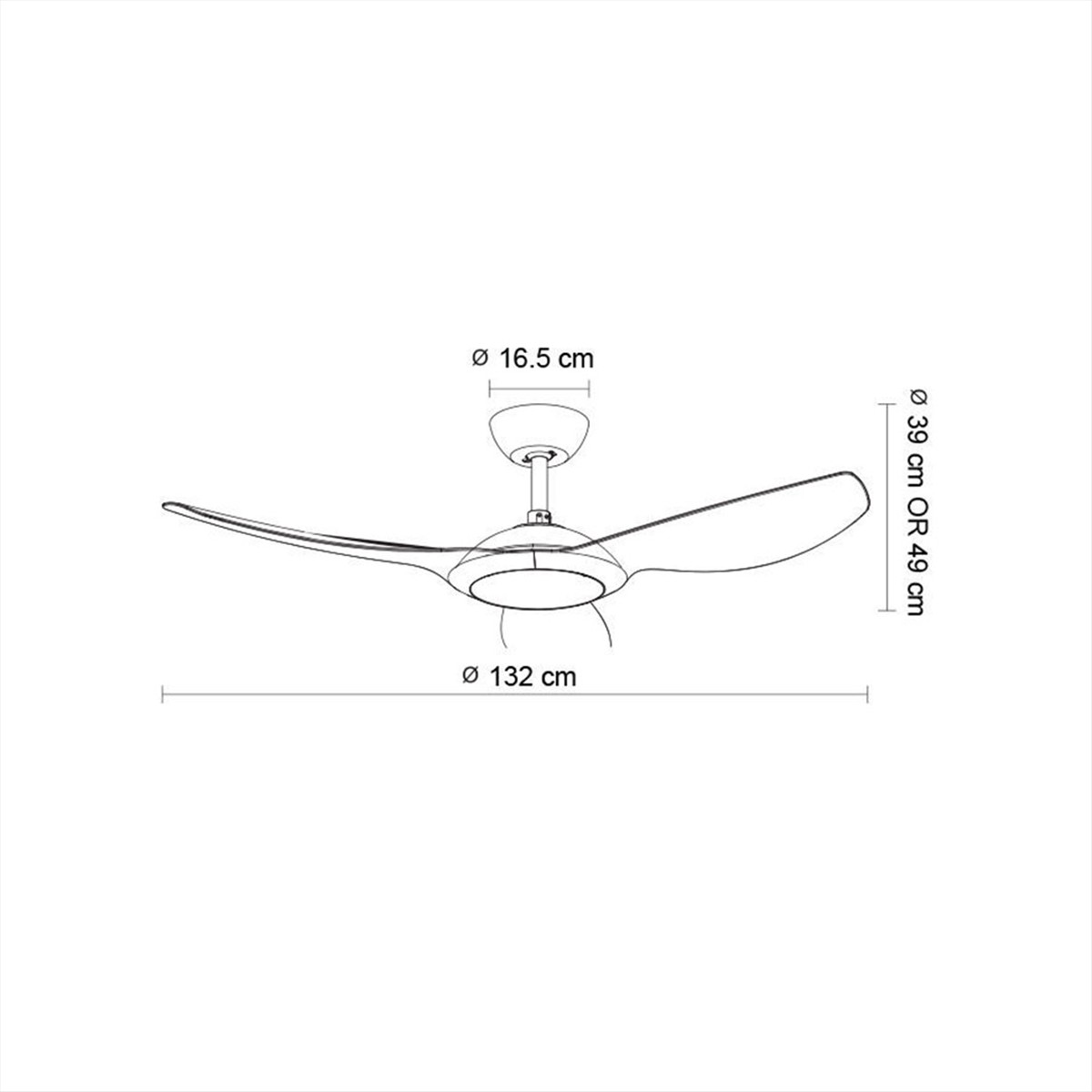 ΑΝΕΜΙΣΤΗΡΑΣ ΟΡΟΦΗΣ 35W DC 132CM ΜΕ ΤΗΛΕΧΕΙΡΙΣΜΟ ΛΕΥΚΟ-ΞΥΛΟ PRCF-80726 PRIMO - 800726