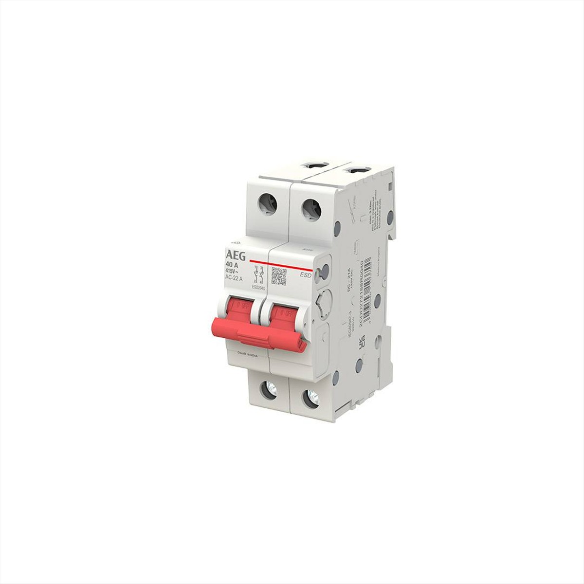 ΔΙΑΚΟΠΤΗΣ ΡΑΓΑΣ ESD 2*40A AEG - ESD2040