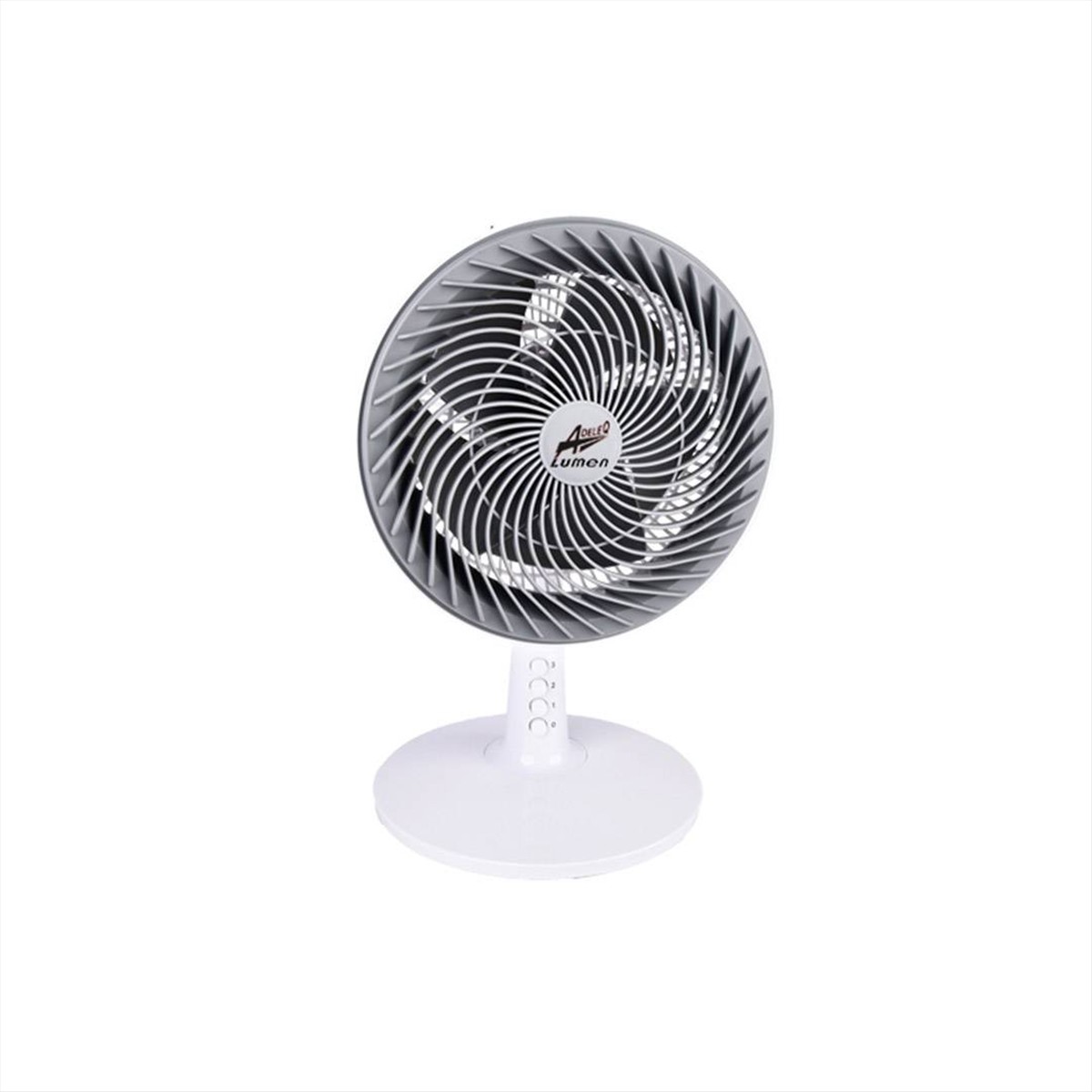 ΑΝΕΜΙΣΤΗΡΑΣ ΕΠΙΤΡΑΠΕΖΙΟΣ 80W Φ30cm 5 ΠΤΕΡΥΓΙΑ ΛΕΥΚΟ & ΓΚΡΙ ADELEQ - 18-5
