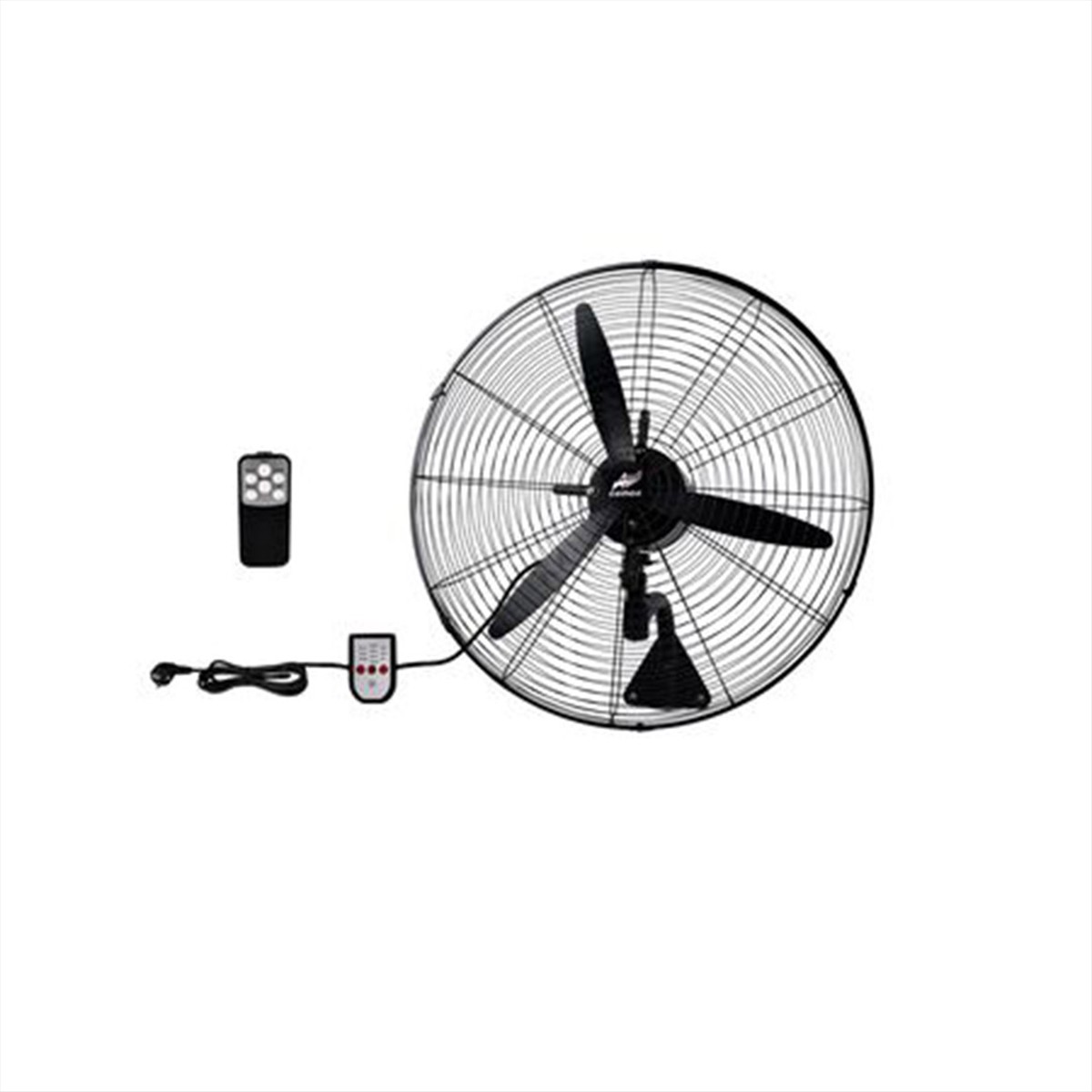 ΑΝΕΜΙΣΤΗΡΑΣ ΕΠΙΤΟΙΧΟΣ 130W Φ66cm ΜΕ ΤΗΛΕΧΕΙΡΙΣΤΗΡΙΟ ΜΕΤΑΛΛΙΚΟΣ ΜΑΥΡΟ ADELEQ - 18-35