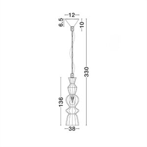 ΦΩΤΙΣΤΙΚΟ LED ΚΡΕΜΑΣΤΟ E27 BLACK STEEL BREENA NOVA LUCE - 9586660