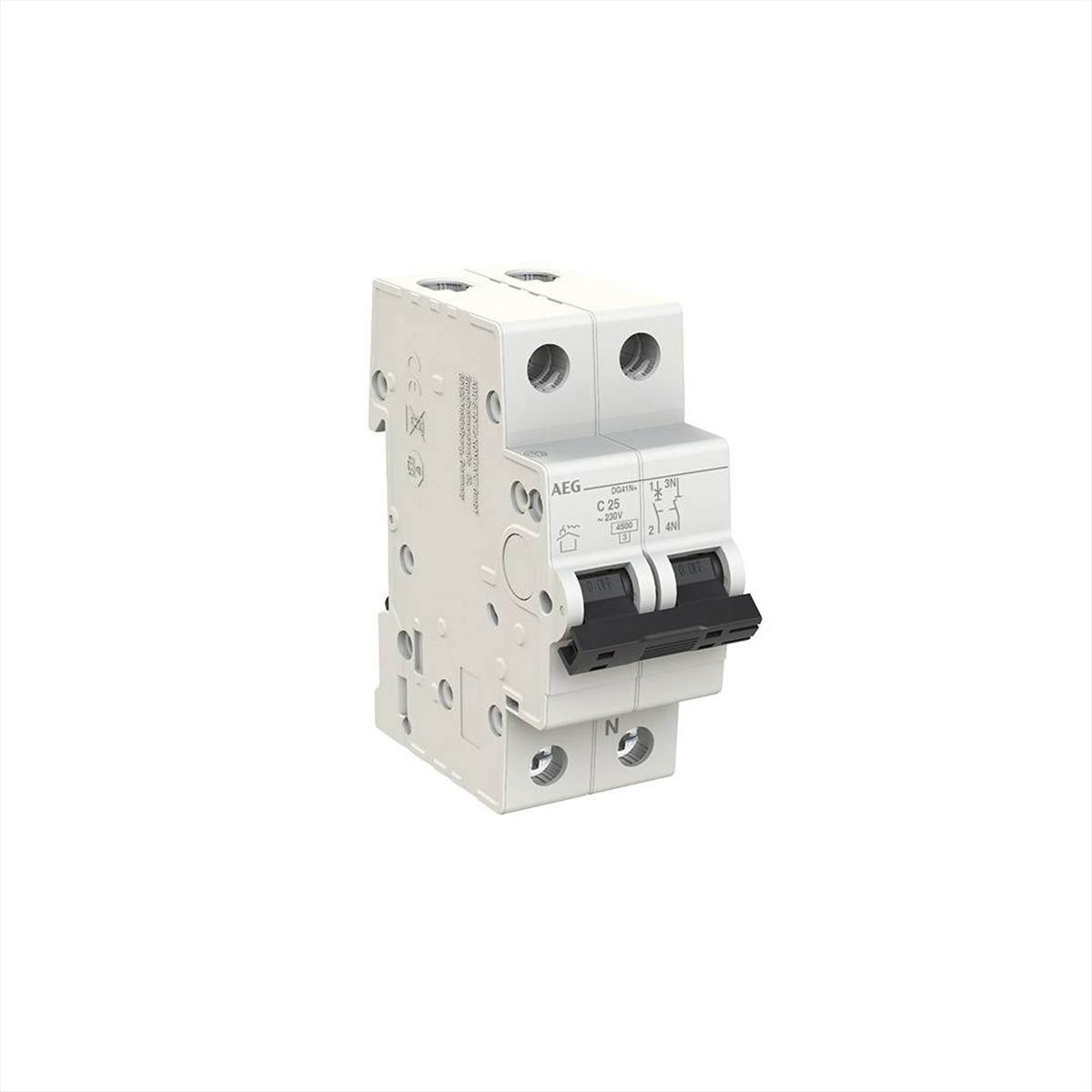 ΑΣΦΑΛΕΙΑ ΑΥΤΟΜΑΤΗ 1*25+Ν C 4.5kA 2M DG41N+ C25 AEG - 695185