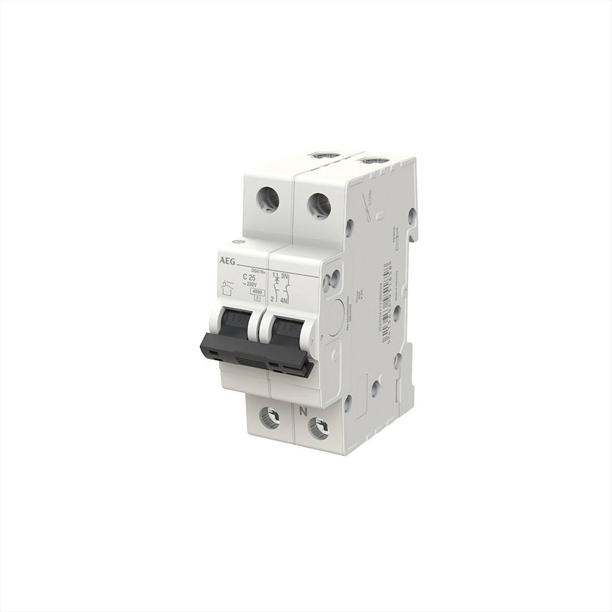 ΑΣΦΑΛΕΙΑ ΑΥΤΟΜΑΤΗ 1*25+Ν C 4.5kA 2M DG41N+ C25 AEG - 695185